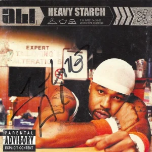 Ali Autographed Signed Heavy Starch CD Cover