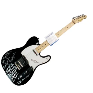 Beach Boys Autographed w Little Deuce Coupe Lyrics Guitar Brian Wilson Plus