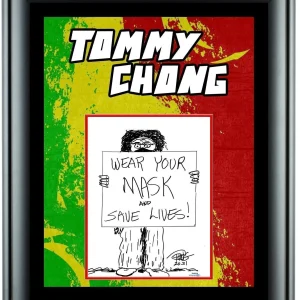 Cheech and Chong Tommy Chong Hand Drawn Mask Sketch Framed Display ACOA
