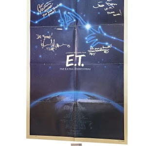 E.T. The Extra Terrestrial Cast Signed Original Poster w Quotes Exact Proof ACOA
