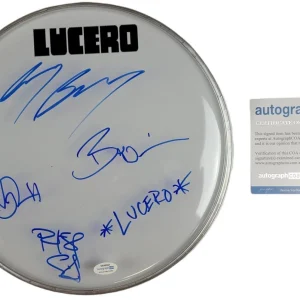 Lucero Autographed Singed 12 Inch Clear Drumhead Drum Head
