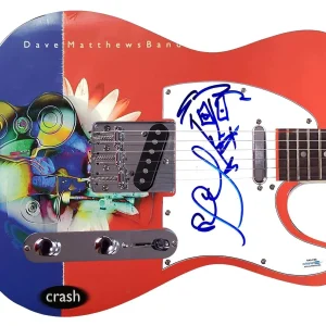 The Dave Matthews Band Stefan Lessard Autographed Graphics Guitar w Sketch ACOA
