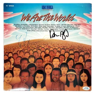 We Are The World Signed LP Dan Aykroyd Lindsey Buckingham ACOA
