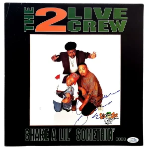 2 Live Crew Chris Won Fresh Kid Ice Signed Album Sleeve ACOA
