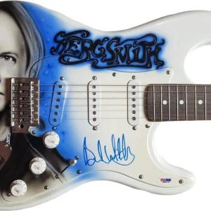 Aerosmith Brad Whitford Signed Fender Hand Airbrushed Painting Guitar AFTAL PSA
