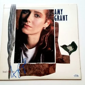 Amy Grant Autographed Signed Lead Me On Album Cover ACOA
