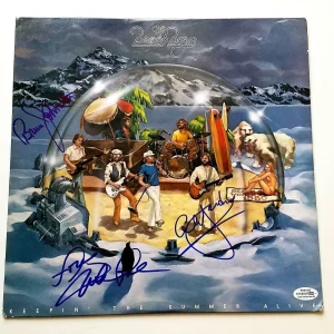 Beach Boys Autographed X3 Signed Album Cover LP ACOA