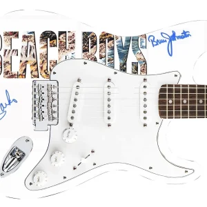 Beach Boys Johnston Marks Mike Love Signed 1/1 Graphics Guitar ACOA Exact Proof