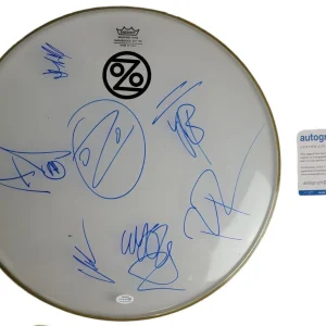 Ozmati Autographed Signed 18 Inch Clear Drum Head Drumhead ACOA