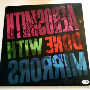 Aerosmith Autographed X3 Signed Record Album LP ACOA
