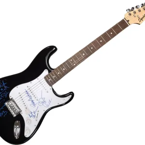 Lynyrd Skynyrd Signed w Hand Drawn Art Sketch Fender Guitar Exact Proof ACOA
