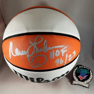 Nancy Lieberman Signed Basketball WNBA Beckett BAS COA
