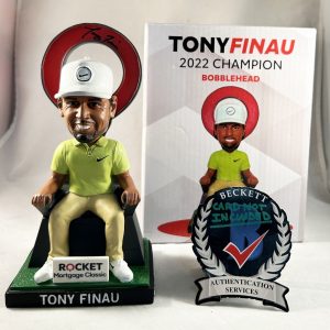 Tony Finau Signed Bobblehead 2022 Rocket Mortgage Classic Champion PSA/DNA COA