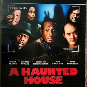 A Haunted House Cast Signed Poster Cedric The Entertainer Marlon Wayans +
