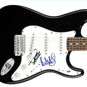 Aerosmith Autographed X2 Guitar Steven Tyler Brad Whitford PSA
