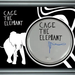 Cage The Elephant Matt Shultz Signed Custom Framed Drum Head Display ACOA
