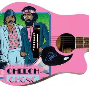 Cheech & Chong Tommy Autographed 1:1 Signature Edition Graphics Photo Guitar
