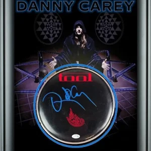 Tool Danny Carey Autographed Custom Framed Drum Head Drumhead Display ACOA
