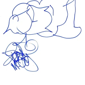 Travie McCoy Original Art Sketch Autographed Signed Gym Class Heroes ACOA PSA
