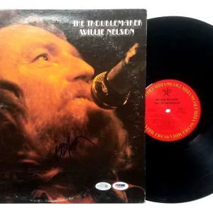 Willie Nelson Autographed Signed Record Album LP ACOA PSA
