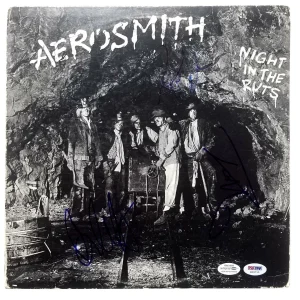 Aerosmith Autographed Signed Night In The Ruts Record Album LP ACOA
