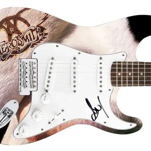 Aerosmith Steven Tyler Signed Fender 1/1 Get A Grip Album Graphics Guitar

