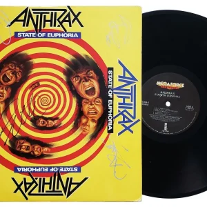Anthrax Autographed Signed State Of Euphoria Album Record LP ACOA