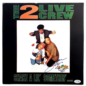 2 Live Crew Chris Won Fresh Kid Ice Signed Album Sleeve ACOA
