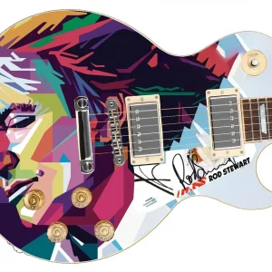Rod Stewart Autographed Epiphone 1/1 Custom Graphics Guitar ACOA
