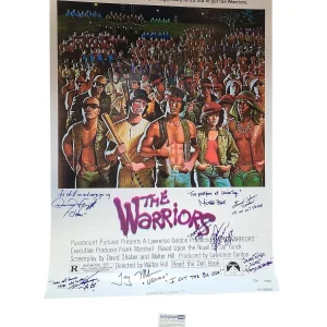 The Warriors Movie Cast Autographed Movie Poster w Quotes Exact Proof ACOA
