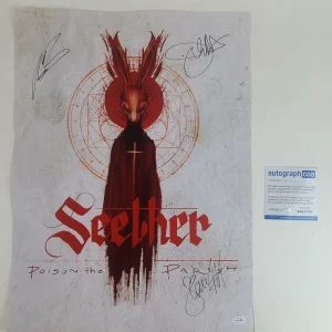 Seether Autographed Signed Poster ACOA