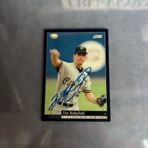 Tim Wakefield signed autographed 1994 Score Baseball Card #418 Pirates Red Sox
