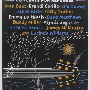 Dave Matthews, Steve Earl, Brandi Carlile JSA Lampedusa Autograph Signed Poster