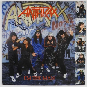 Anthrax Fully Signed Autograph Record Album JSA Vinyl I'm the Man Dan Spitz