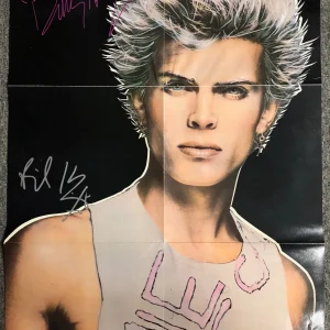 Billy Idol Poster JSA Signed Autograph Record Album Don't Stop Poster
