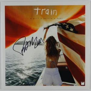 Train Pat Monahan Signed Autograph JSA Vinyl Record Album A Girl A Bottle A Boat
