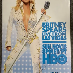 Britney Spears JSA Signed Autograph Poster Vegas HUGE 27 x 40 Live From Vegas