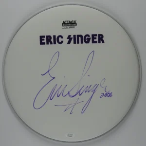 Eric Singer KISS Autograph Signed Drum Head JSA COA 13"
