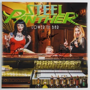 Steel Panther Fully Signed Signed JSA Autograph Album Record Vinyl Lower The Bar
