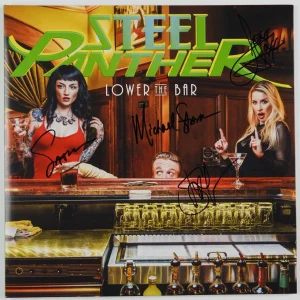 Steel Panther Fully Signed Signed JSA Autograph Album Record Vinyl Lower The Bar
