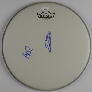 Black Pumas JSA Signed Autograph Drum Head Adrian Quesada Eric Burton
