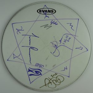 Tool Autograph Signed Drum Head REAL COA 13" Fully Signed Stage Used
