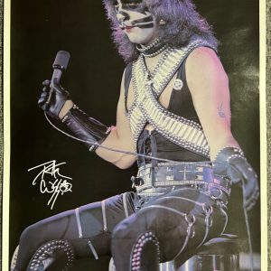 KISS Peter Criss Signed Autograph JSA ALIVE II Aucoin Original Poster 1977
