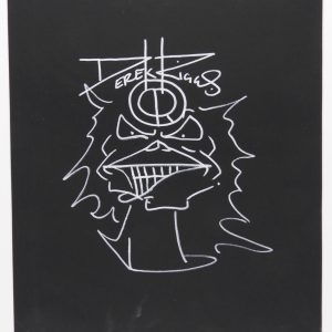 Iron Maiden Derek Riggs JSA Autograph Signed Original Sketch Eddie canvas board
