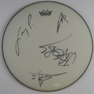 Papa Roach Fully Autograph Signed Drum Head JSA COA 14"