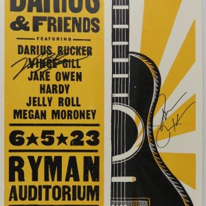 Darius Rucker Vince Gill Signed Autograph JSA Hatch Show Print Poster Ryman 2023