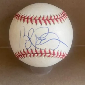 BRET BOONE REDS SIGNED AUTOGRAPHED VINTAGE N.L. BASEBALL BECKETT AUTH
