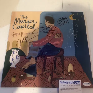 THE MURDER CAPITAL SIGNED AUTOGRAPH VINYL ALBUM ACOA GIGIS RECOVERY LP RECORD