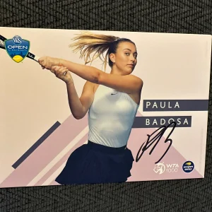 Paula Badosa SIGNED Picture Card TENNIS 2022 Western Southern Open Cincy