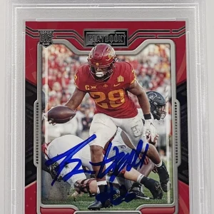 Breece Hall Signed 2022 Chronicles Playbook Rookie Card Jets PSA/DNA Slabbed
